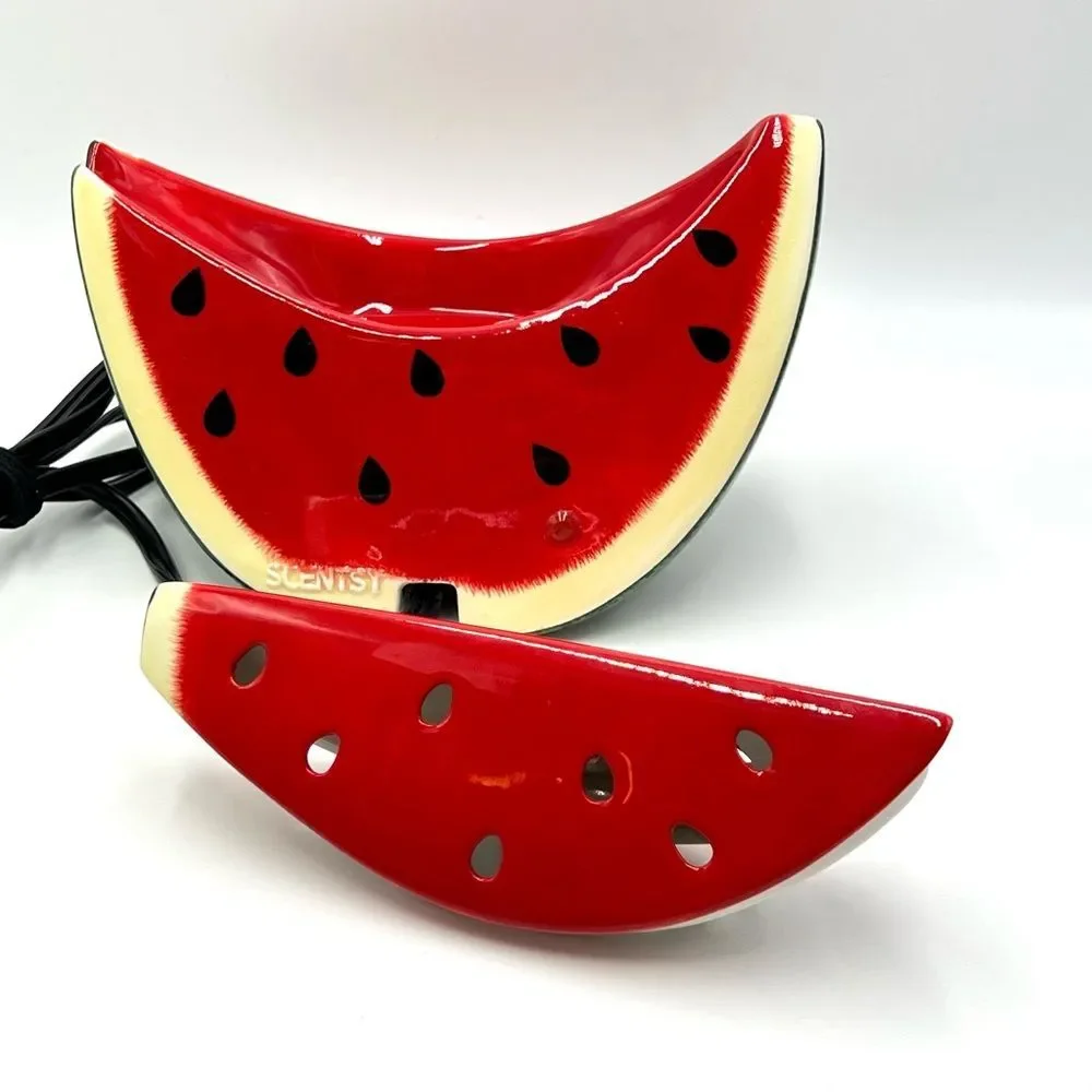 Retired Scentsy‎ Wax Warmer Electric Watermelon Slice Full Size Clean Summer